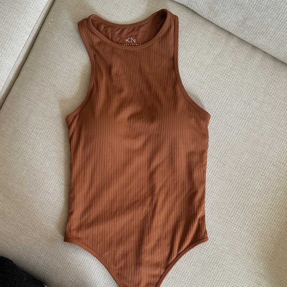 Ribbed Padded Bodysuit